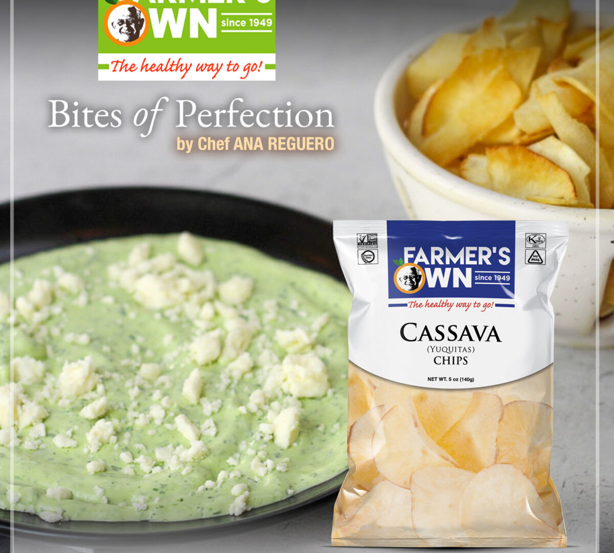 Green Goddess Dip with “Farmer&amp;#39;s Own” Cassava Chips - Farmers Own US